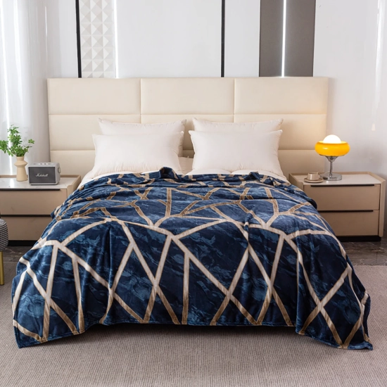 Duży dekoracyjny koc z mikrofibry 200x220 cm – idealny na łóżko małżeńskie