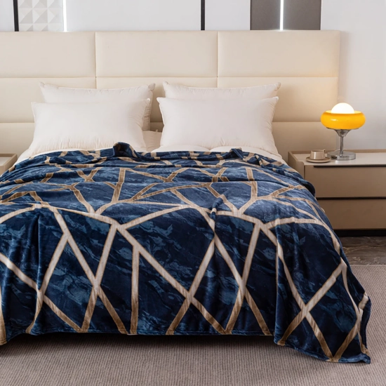 Koc z mikrofibry 200x220 cm – stylowy wzór i przytulna miękkość