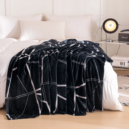 Duży dekoracyjny koc z mikrofibry 200x220 cm – idealny na łóżko małżeńskie