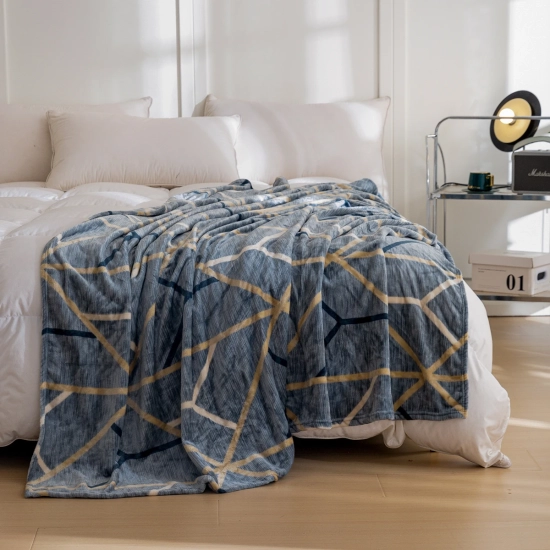 Duży dekoracyjny koc z mikrofibry 200x220 cm – idealny na łóżko małżeńskie