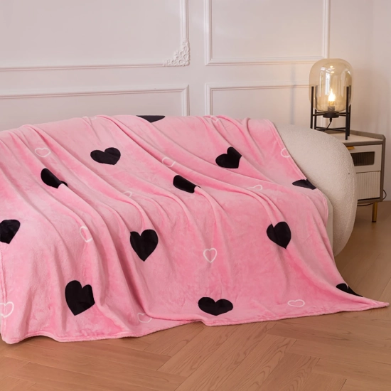 Duży dekoracyjny koc z mikrofibry 200x220 cm – idealny na łóżko małżeńskie