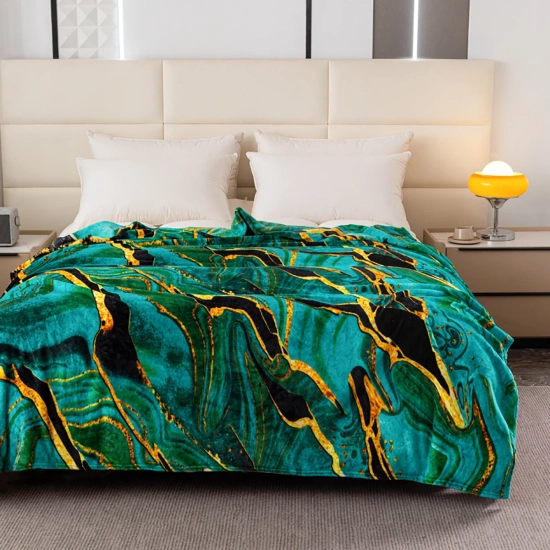 Koc z mikrofibry 200x220 cm – stylowy wzór i przytulna miękkość