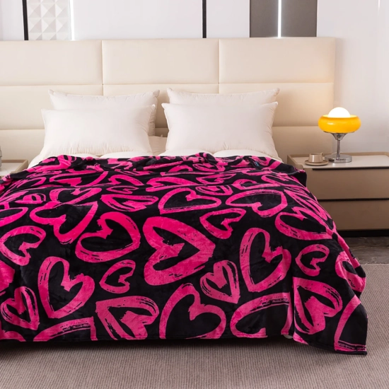 Koc z mikrofibry 200x220 cm – stylowy wzór i przytulna miękkość