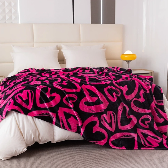 Duży dekoracyjny koc z mikrofibry 200x220 cm – idealny na łóżko małżeńskie