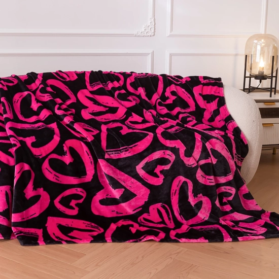 Duży dekoracyjny koc z mikrofibry 200x220 cm – idealny na łóżko małżeńskie