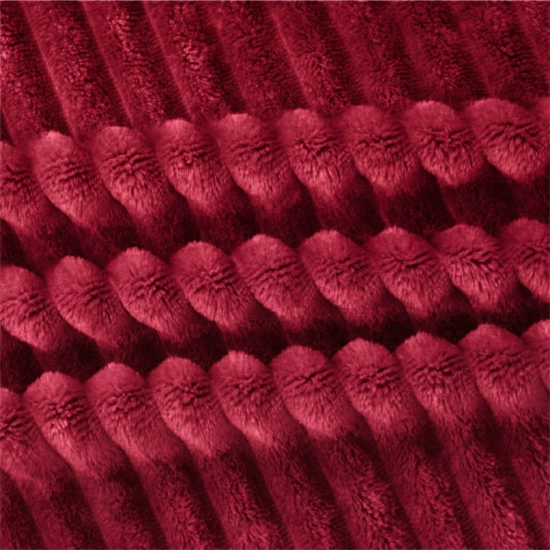 KOC TŁOCZONY 200x220 Z MIKROFIBRY MIĘKKI LUKSUSOWY NARZUTA BORDO