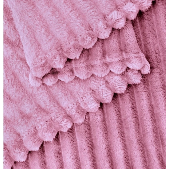 KOC TŁOCZONY 200x220 Z MIKROFIBRY MIĘKKI LUKSUSOWY NARZUTA WRZOS