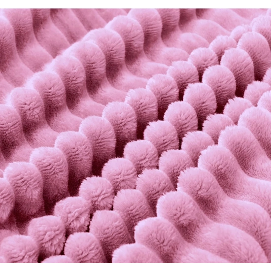 KOC TŁOCZONY 200x220 Z MIKROFIBRY MIĘKKI LUKSUSOWY NARZUTA WRZOS