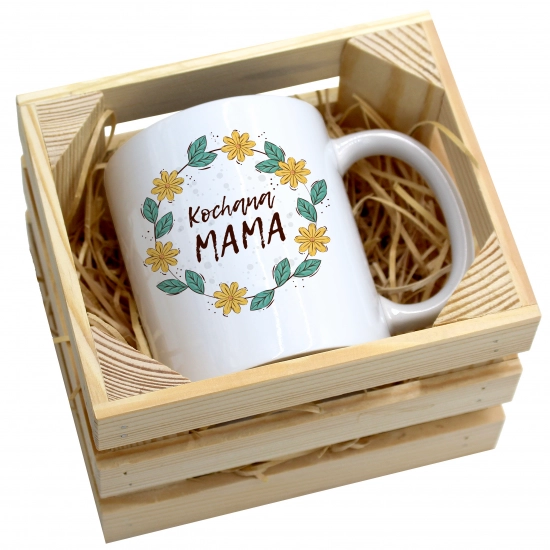 KUBEK 330ml W SKRZYNCE DLA MAMY PREZENT DZIEŃ MATKI MAMA MAMUSIA UPOMINEK