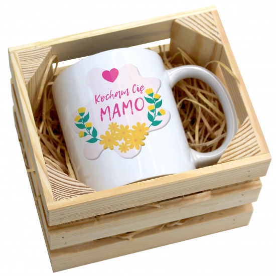 KUBEK 330ml W SKRZYNCE DLA MAMY PREZENT DZIEŃ MATKI MAMA MAMUSIA UPOMINEK