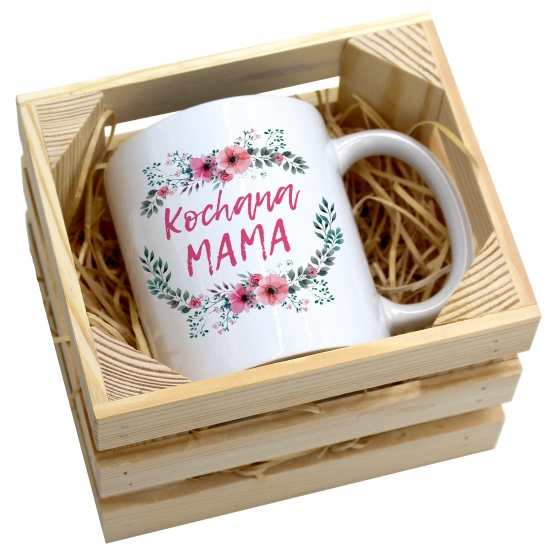 KUBEK 330ml W SKRZYNCE DLA MAMY PREZENT DZIEŃ MATKI MAMA MAMUSIA UPOMINEK