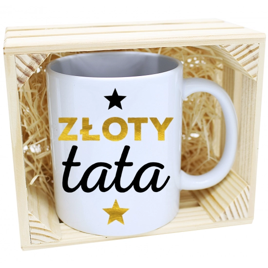KUBEK W SKRZYNCE NA PREZENT DZIEŃ OJCA TATY TATA