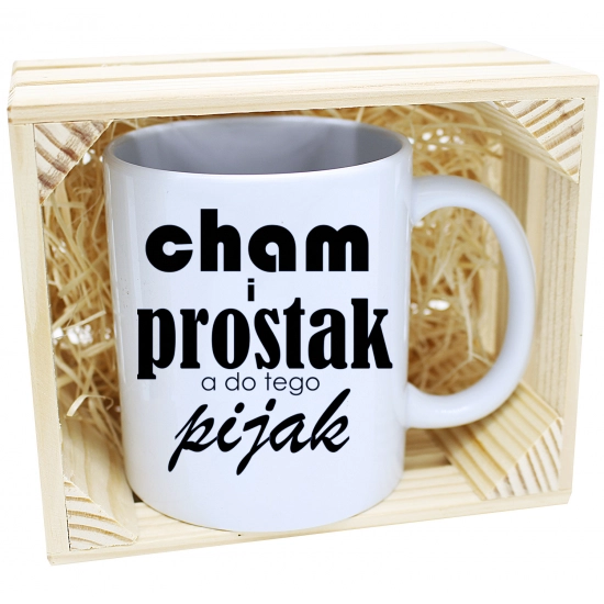 KUBEK W SKRZYNCE NA PREZENT DZIEŃ CHŁOPAKA FACET