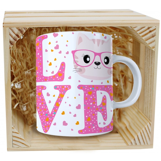 PREZENT WALENTYNKI DZIEŃ KOBIET KUBEK W SKRZYNCE