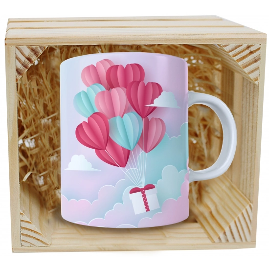 PREZENT WALENTYNKI DZIEŃ KOBIET KUBEK W SKRZYNCE