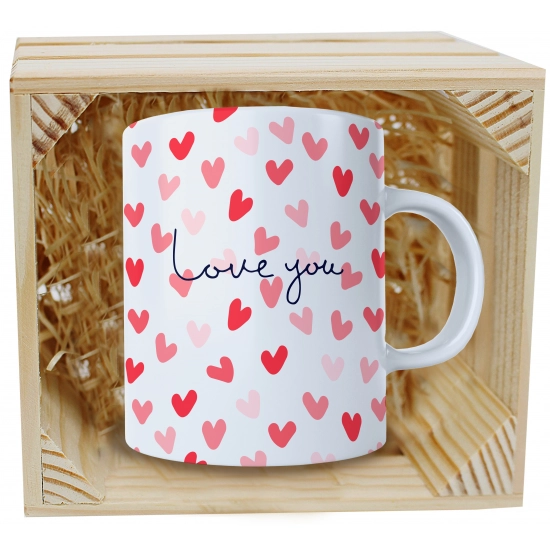 PREZENT WALENTYNKI DZIEŃ KOBIET KUBEK W SKRZYNCE