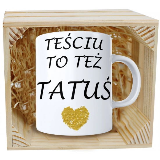 KUBEK W SKRZYNCE NA PREZENT DZIEŃ OJCA TATY TATA