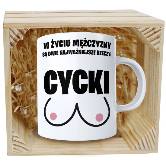 KUBEK W SKRZYNCE NA PREZENT DZIEŃ CHŁOPAKA FACET