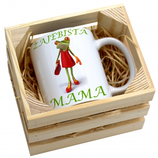 KUBEK 330ml W SKRZYNCE DLA MAMY PREZENT DZIEŃ MATKI MAMA MAMUSIA UPOMINEK