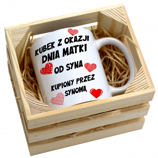 KUBEK 330ml W SKRZYNCE DLA MAMY PREZENT DZIEŃ MATKI MAMA MAMUSIA UPOMINEK