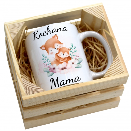 KUBEK 330ml W SKRZYNCE DLA MAMY PREZENT DZIEŃ MATKI MAMA MAMUSIA UPOMINEK