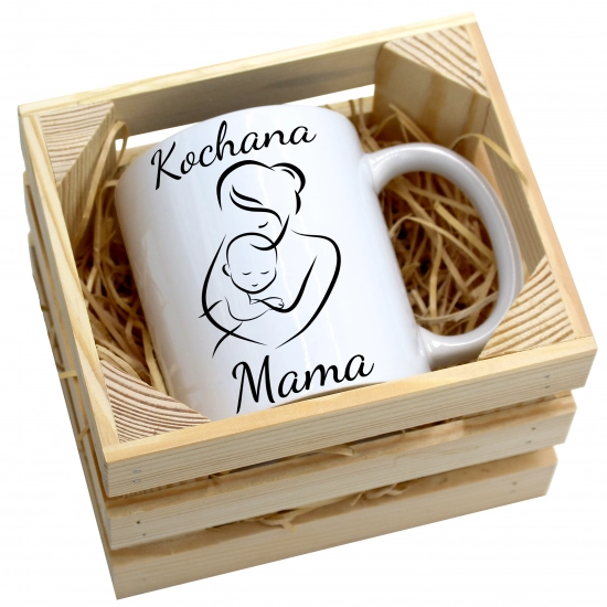 KUBEK 330ml W SKRZYNCE DLA MAMY PREZENT DZIEŃ MATKI MAMA MAMUSIA UPOMINEK