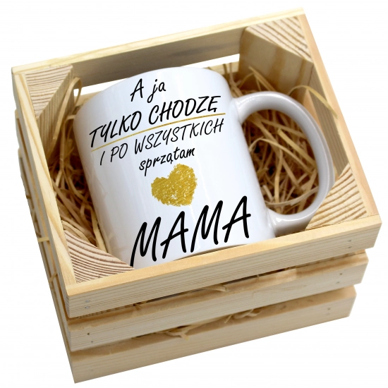 KUBEK 330ml W SKRZYNCE DLA MAMY PREZENT DZIEŃ MATKI MAMA MAMUSIA UPOMINEK