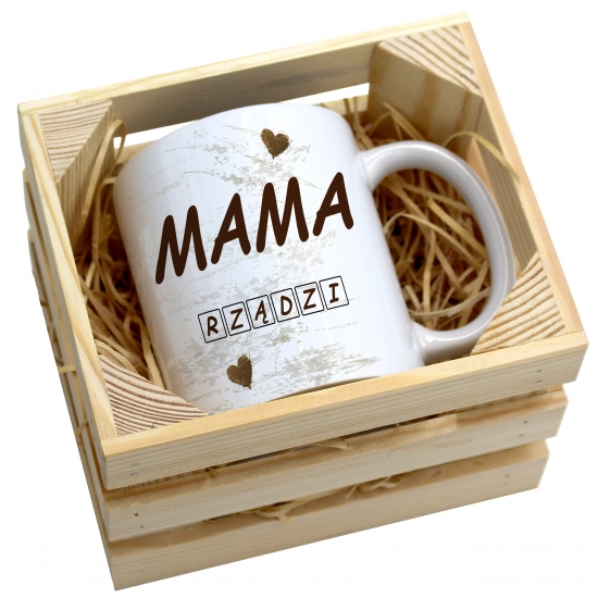 KUBEK 330ml W SKRZYNCE DLA MAMY PREZENT DZIEŃ MATKI MAMA MAMUSIA UPOMINEK