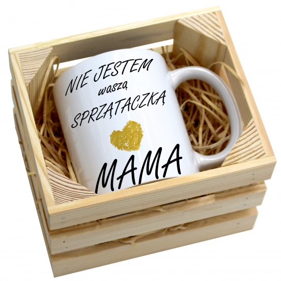 KUBEK 330ml W SKRZYNCE DLA MAMY PREZENT DZIEŃ MATKI MAMA MAMUSIA UPOMINEK