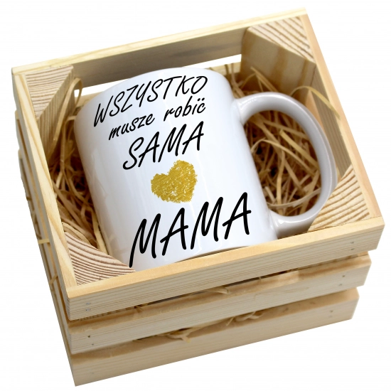 KUBEK 330ml W SKRZYNCE DLA MAMY PREZENT DZIEŃ MATKI MAMA MAMUSIA UPOMINEK