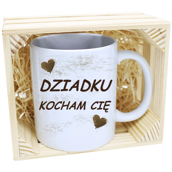 PREZENT KUBEK Z NADRUKIEM DLA DZIADKA W SKRZYNCE