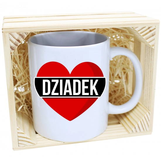 PREZENT KUBEK Z NADRUKIEM DLA DZIADKA W SKRZYNCE