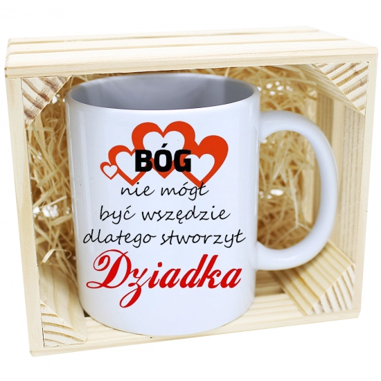 PREZENT KUBEK Z NADRUKIEM DLA DZIADKA W SKRZYNCE