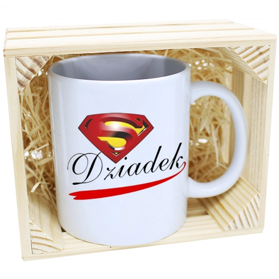PREZENT KUBEK Z NADRUKIEM DLA DZIADKA W SKRZYNCE
