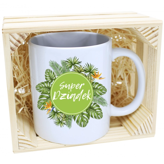 PREZENT KUBEK Z NADRUKIEM DLA DZIADKA W SKRZYNCE