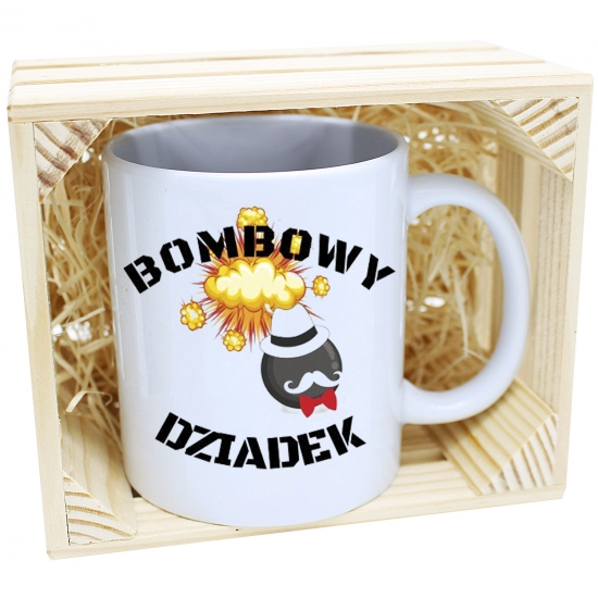 PREZENT KUBEK Z NADRUKIEM DLA DZIADKA W SKRZYNCE