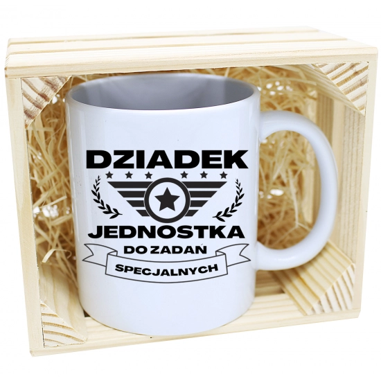 PREZENT KUBEK Z NADRUKIEM DLA DZIADKA W SKRZYNCE