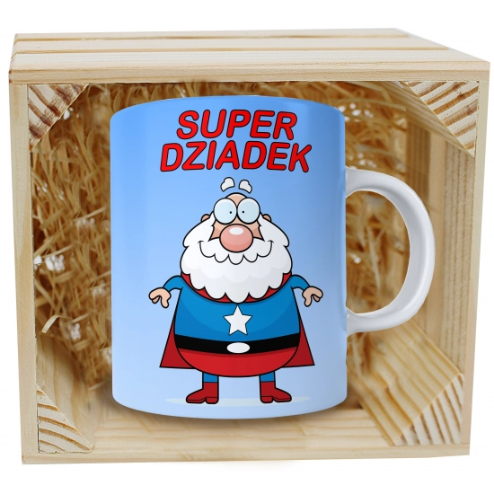 PREZENT KUBEK Z NADRUKIEM DLA DZIADKA W SKRZYNCE