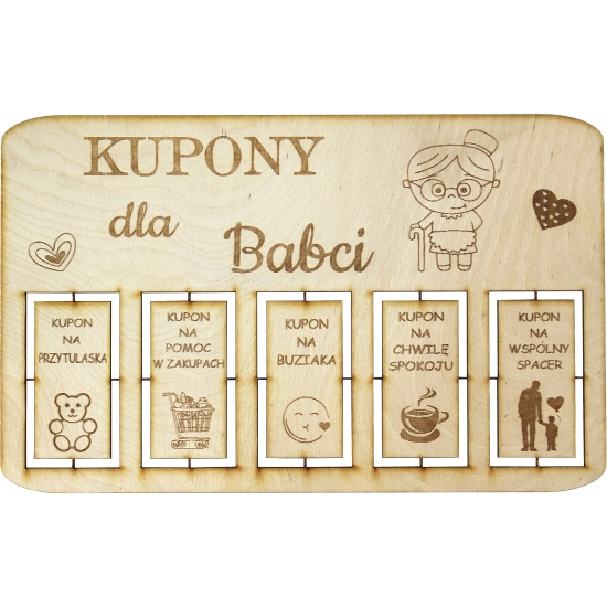 PREZENT DZIEŃ BABCI KUPONY BABCIA BON PODARUNKOWY UPOMINEK