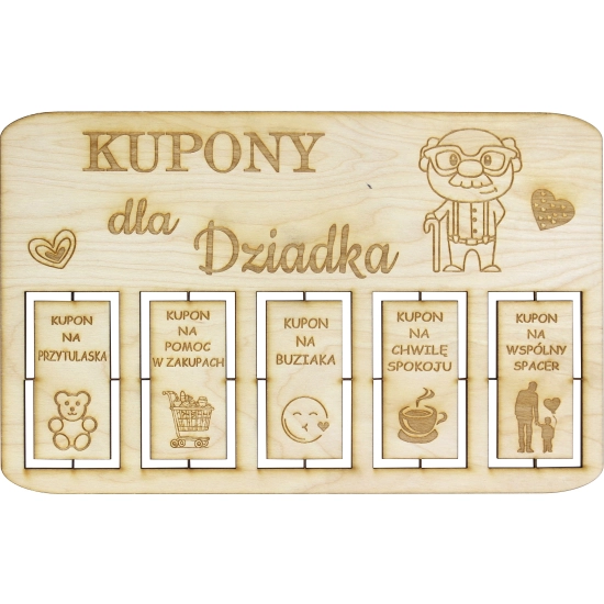 PREZENT DZIEŃ DZIADKA KUPONY DZIADEK BON PODARUNKOWY UPOMINEK