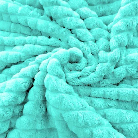 KOC 200x220 NARZUTA ŁÓŻKO Z MIKROFIBRY MIĘKKI PLED KOSTKA KVARTA LAZUR