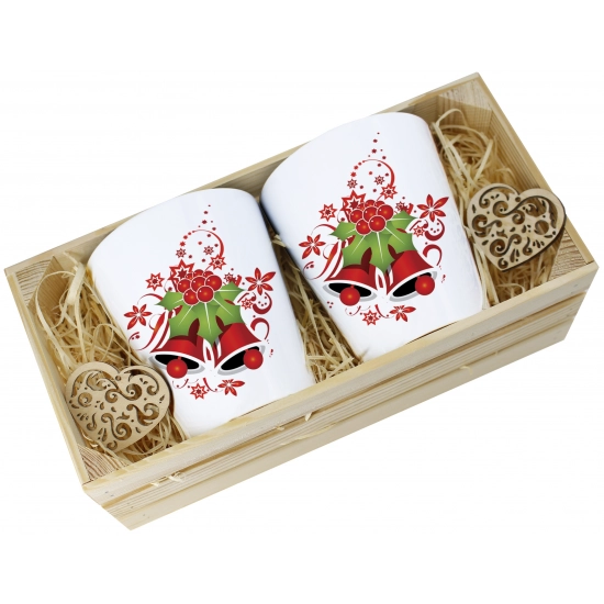 PREZENT ŚWIĄTECZNY ZESTAW KUBKÓW LATTE W SKRZYNCE