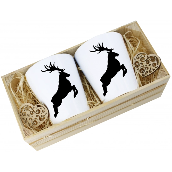 PREZENT ŚWIĄTECZNY ZESTAW KUBKÓW LATTE W SKRZYNCE