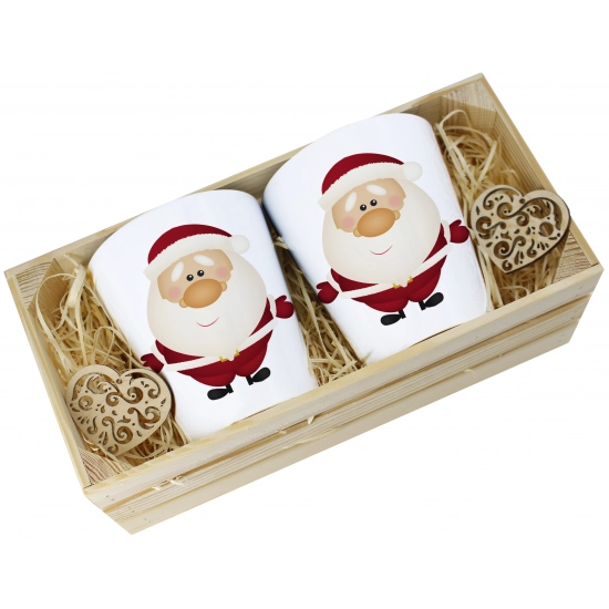 PREZENT ŚWIĄTECZNY ZESTAW KUBKÓW LATTE W SKRZYNCE