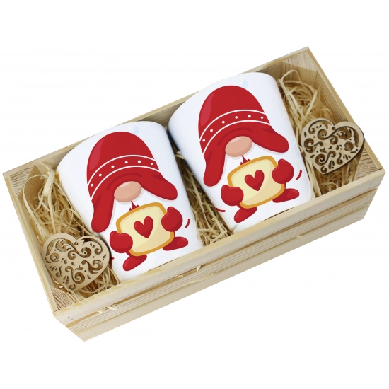 PREZENT ŚWIĄTECZNY ZESTAW KUBKÓW LATTE W SKRZYNCE