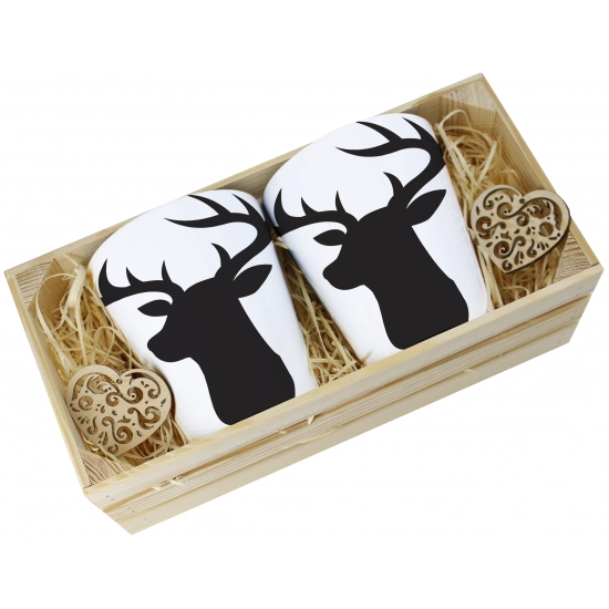 PREZENT ŚWIĄTECZNY ZESTAW KUBKÓW LATTE W SKRZYNCE