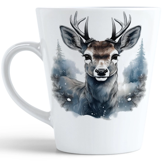 ŚWIĄTECZNY KUBEK LATTE 330ml PREZENT ŚWIĘTA ZIMOWY RENIFER JELEŃ MIKOŁAJ