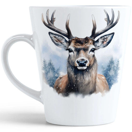 ŚWIĄTECZNY KUBEK LATTE 330ml PREZENT ŚWIĘTA ZIMOWY RENIFER JELEŃ MIKOŁAJ