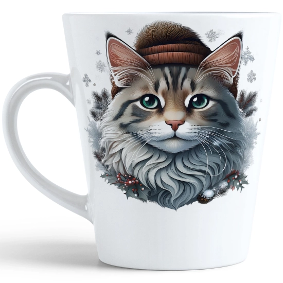 ŚWIĄTECZNY KUBEK LATTE 330ml PREZENT ŚWIĘTA ZIMOWY RENIFER JELEŃ MIKOŁAJ