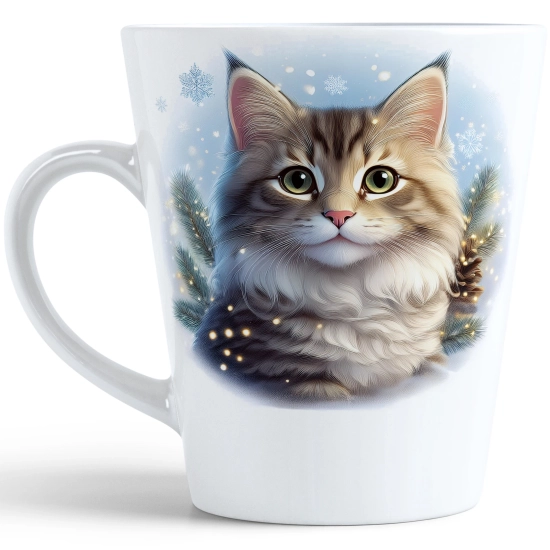 ŚWIĄTECZNY KUBEK LATTE 330ml PREZENT ŚWIĘTA ZIMOWY RENIFER JELEŃ MIKOŁAJ